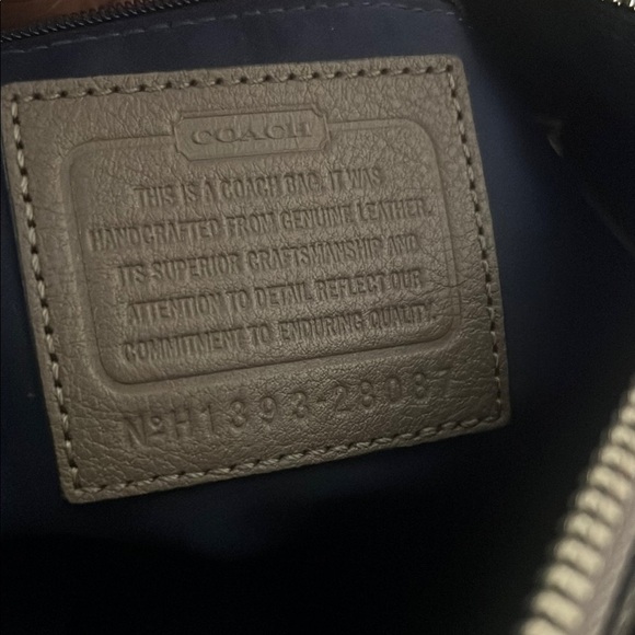 Coach Snake Print Satchel Bag - Black and Tan - Picture 4 of 10